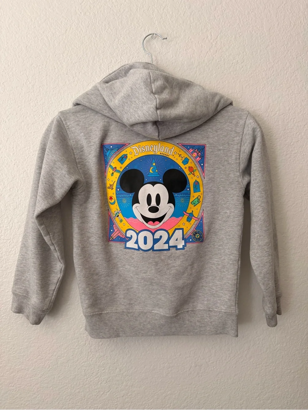 Disney 2024 Gray Kids Zip Hoodie